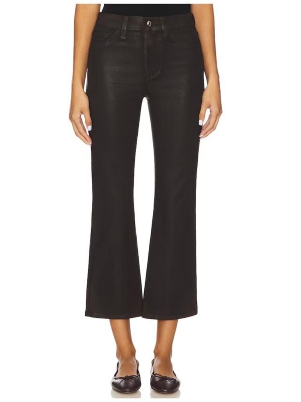 Pistola Lennon Coated Ankle Flare Jeans Coated Mocha 26 P00016088G1